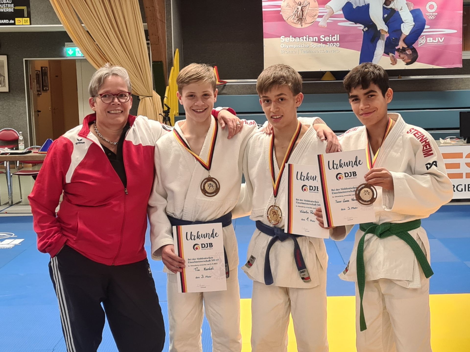 Judo: Tim Kunkel erzielt den 3. Platz bei den U15 Süddeutschen Meisterschaften
