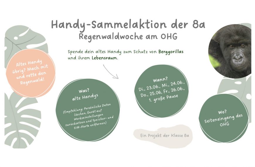Handy-Sammelaktion der Klasse 8a