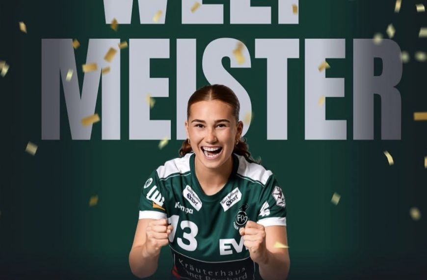 Aylin Bornhardt ist mit der Deutschen U20 Handballnationalmannschaft Weltmeisterin